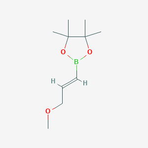 molecular formula C10H19BO3 B066911 反式-3-甲氧基-1-丙烯基硼酸二茂螺环己酯 CAS No. 165059-42-7