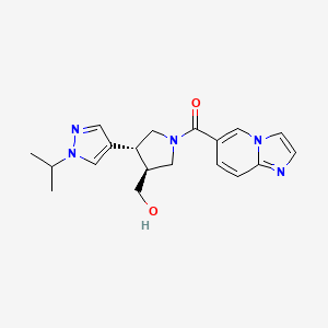 [(3S,4R)-3-(hydroxymethyl)-4-(1-propan-2-ylpyrazol-4-yl)pyrrolidin-1-yl]-imidazo[1,2-a]pyridin-6-ylmethanone