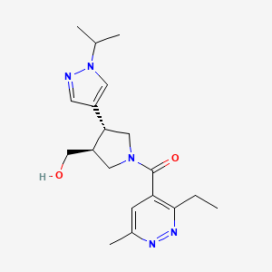 (3-ethyl-6-methylpyridazin-4-yl)-[(3S,4R)-3-(hydroxymethyl)-4-(1-propan-2-ylpyrazol-4-yl)pyrrolidin-1-yl]methanone