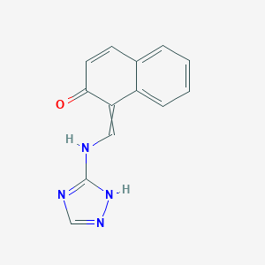 molecular formula C13H10N4O B066927 1-[(E)-(1H-1,2,4-Triazol-3-ylimino)methyl]-2-naphthol CAS No. 169828-29-9