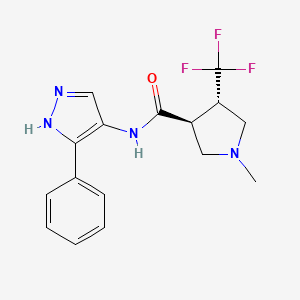 (3S,4S)-1-methyl-N-(5-phenyl-1H-pyrazol-4-yl)-4-(trifluoromethyl)pyrrolidine-3-carboxamide