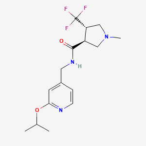 (3S,4S)-1-methyl-N-[(2-propan-2-yloxypyridin-4-yl)methyl]-4-(trifluoromethyl)pyrrolidine-3-carboxamide