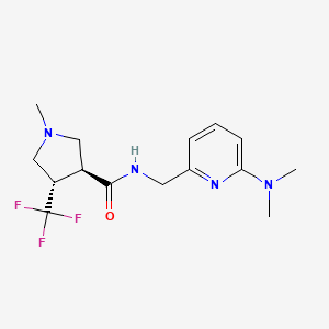 (3S,4S)-N-[[6-(dimethylamino)pyridin-2-yl]methyl]-1-methyl-4-(trifluoromethyl)pyrrolidine-3-carboxamide