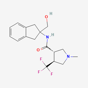 (3S,4S)-N-[2-(hydroxymethyl)-1,3-dihydroinden-2-yl]-1-methyl-4-(trifluoromethyl)pyrrolidine-3-carboxamide