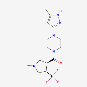 [4-(5-methyl-1H-pyrazol-3-yl)piperazin-1-yl]-[(3S,4S)-1-methyl-4-(trifluoromethyl)pyrrolidin-3-yl]methanone