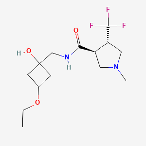 (3S,4S)-N-[(3-ethoxy-1-hydroxycyclobutyl)methyl]-1-methyl-4-(trifluoromethyl)pyrrolidine-3-carboxamide