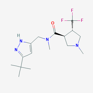 (3S,4S)-N-[(3-tert-butyl-1H-pyrazol-5-yl)methyl]-N,1-dimethyl-4-(trifluoromethyl)pyrrolidine-3-carboxamide