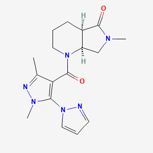 (4aR,7aS)-1-(1,3-dimethyl-5-pyrazol-1-ylpyrazole-4-carbonyl)-6-methyl-2,3,4,4a,7,7a-hexahydropyrrolo[3,4-b]pyridin-5-one