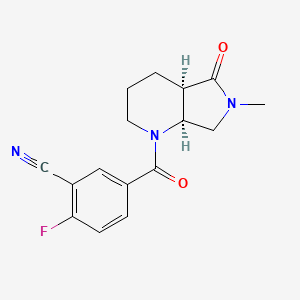 5-[(4aR,7aS)-6-methyl-5-oxo-2,3,4,4a,7,7a-hexahydropyrrolo[3,4-b]pyridine-1-carbonyl]-2-fluorobenzonitrile