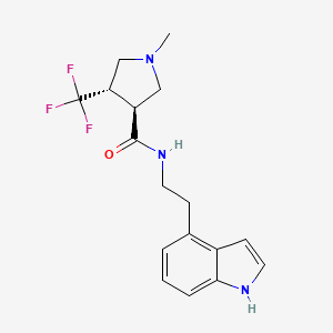 (3S,4S)-N-[2-(1H-indol-4-yl)ethyl]-1-methyl-4-(trifluoromethyl)pyrrolidine-3-carboxamide