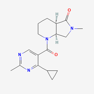 (4aR,7aS)-1-(4-cyclopropyl-2-methylpyrimidine-5-carbonyl)-6-methyl-2,3,4,4a,7,7a-hexahydropyrrolo[3,4-b]pyridin-5-one