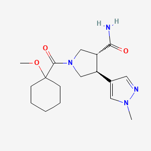 (3R,4S)-1-(1-methoxycyclohexanecarbonyl)-4-(1-methylpyrazol-4-yl)pyrrolidine-3-carboxamide