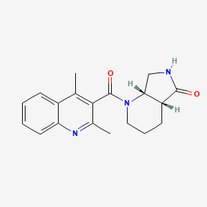 (4aR,7aS)-1-(2,4-dimethylquinoline-3-carbonyl)-3,4,4a,6,7,7a-hexahydro-2H-pyrrolo[3,4-b]pyridin-5-one