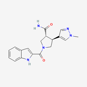 (3R,4S)-1-(1H-indole-2-carbonyl)-4-(1-methylpyrazol-4-yl)pyrrolidine-3-carboxamide