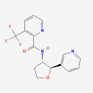 N-[(2R,3S)-2-pyridin-3-yloxolan-3-yl]-3-(trifluoromethyl)pyridine-2-carboxamide