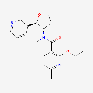 2-ethoxy-N,6-dimethyl-N-[(2R,3S)-2-pyridin-3-yloxolan-3-yl]pyridine-3-carboxamide