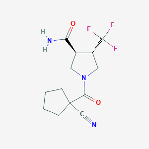 (3S,4S)-1-(1-cyanocyclopentanecarbonyl)-4-(trifluoromethyl)pyrrolidine-3-carboxamide