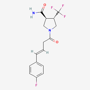 (3S,4S)-1-[(E)-4-(4-fluorophenyl)but-3-enoyl]-4-(trifluoromethyl)pyrrolidine-3-carboxamide