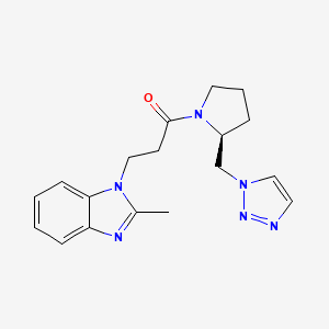 3-(2-methylbenzimidazol-1-yl)-1-[(2S)-2-(triazol-1-ylmethyl)pyrrolidin-1-yl]propan-1-one