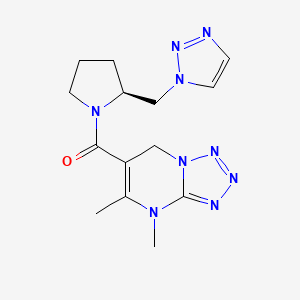 (4,5-dimethyl-7H-tetrazolo[1,5-a]pyrimidin-6-yl)-[(2S)-2-(triazol-1-ylmethyl)pyrrolidin-1-yl]methanone