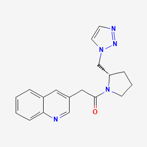 2-quinolin-3-yl-1-[(2S)-2-(triazol-1-ylmethyl)pyrrolidin-1-yl]ethanone