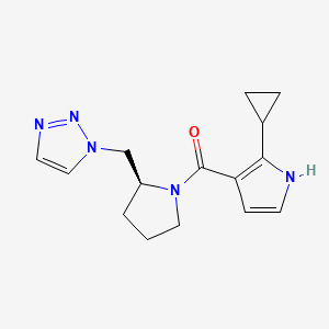 (2-cyclopropyl-1H-pyrrol-3-yl)-[(2S)-2-(triazol-1-ylmethyl)pyrrolidin-1-yl]methanone