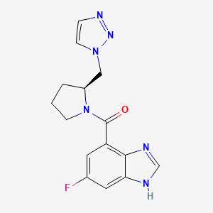 (6-fluoro-1H-benzimidazol-4-yl)-[(2S)-2-(triazol-1-ylmethyl)pyrrolidin-1-yl]methanone