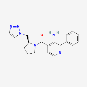 (3-amino-2-phenylpyridin-4-yl)-[(2S)-2-(triazol-1-ylmethyl)pyrrolidin-1-yl]methanone