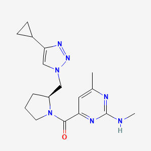 [(2S)-2-[(4-cyclopropyltriazol-1-yl)methyl]pyrrolidin-1-yl]-[6-methyl-2-(methylamino)pyrimidin-4-yl]methanone