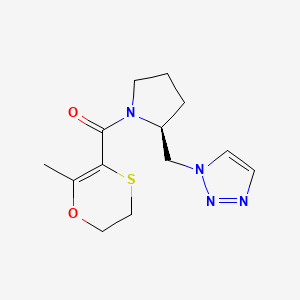 (6-methyl-2,3-dihydro-1,4-oxathiin-5-yl)-[(2S)-2-(triazol-1-ylmethyl)pyrrolidin-1-yl]methanone