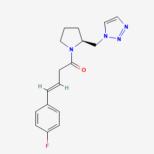 (E)-4-(4-fluorophenyl)-1-[(2S)-2-(triazol-1-ylmethyl)pyrrolidin-1-yl]but-3-en-1-one