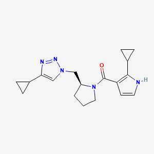 (2-cyclopropyl-1H-pyrrol-3-yl)-[(2S)-2-[(4-cyclopropyltriazol-1-yl)methyl]pyrrolidin-1-yl]methanone