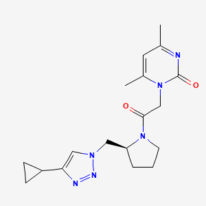 1-[2-[(2S)-2-[(4-cyclopropyltriazol-1-yl)methyl]pyrrolidin-1-yl]-2-oxoethyl]-4,6-dimethylpyrimidin-2-one