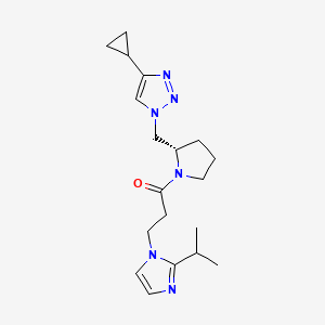 1-[(2S)-2-[(4-cyclopropyltriazol-1-yl)methyl]pyrrolidin-1-yl]-3-(2-propan-2-ylimidazol-1-yl)propan-1-one