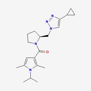 [(2S)-2-[(4-cyclopropyltriazol-1-yl)methyl]pyrrolidin-1-yl]-(2,5-dimethyl-1-propan-2-ylpyrrol-3-yl)methanone