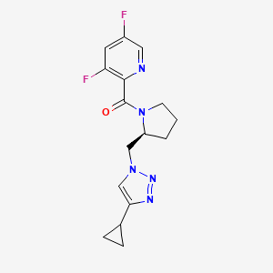 [(2S)-2-[(4-cyclopropyltriazol-1-yl)methyl]pyrrolidin-1-yl]-(3,5-difluoropyridin-2-yl)methanone