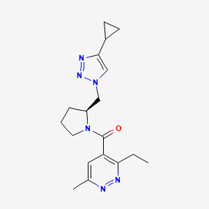 [(2S)-2-[(4-cyclopropyltriazol-1-yl)methyl]pyrrolidin-1-yl]-(3-ethyl-6-methylpyridazin-4-yl)methanone