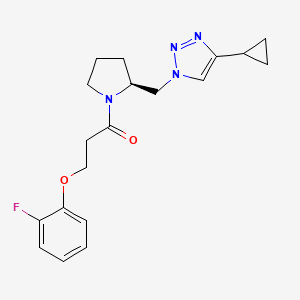 1-[(2S)-2-[(4-cyclopropyltriazol-1-yl)methyl]pyrrolidin-1-yl]-3-(2-fluorophenoxy)propan-1-one