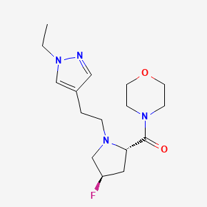 [(2S,4R)-1-[2-(1-ethylpyrazol-4-yl)ethyl]-4-fluoropyrrolidin-2-yl]-morpholin-4-ylmethanone