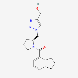 2,3-dihydro-1H-inden-4-yl-[(2S)-2-[[4-(hydroxymethyl)triazol-1-yl]methyl]pyrrolidin-1-yl]methanone