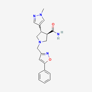 (3R,4S)-4-(1-methylpyrazol-4-yl)-1-[(5-phenyl-1,2-oxazol-3-yl)methyl]pyrrolidine-3-carboxamide