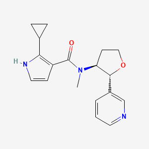 2-cyclopropyl-N-methyl-N-[(2R,3S)-2-pyridin-3-yloxolan-3-yl]-1H-pyrrole-3-carboxamide