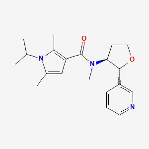 N,2,5-trimethyl-1-propan-2-yl-N-[(2R,3S)-2-pyridin-3-yloxolan-3-yl]pyrrole-3-carboxamide