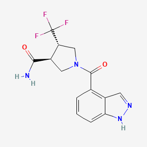 (3S,4S)-1-(1H-indazole-4-carbonyl)-4-(trifluoromethyl)pyrrolidine-3-carboxamide