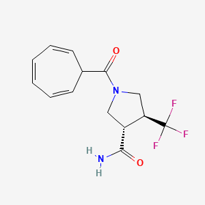 (3S,4S)-1-(cyclohepta-2,4,6-triene-1-carbonyl)-4-(trifluoromethyl)pyrrolidine-3-carboxamide