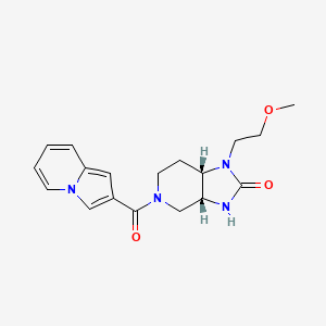 (3aR,7aS)-5-(indolizine-2-carbonyl)-1-(2-methoxyethyl)-3,3a,4,6,7,7a-hexahydroimidazo[4,5-c]pyridin-2-one