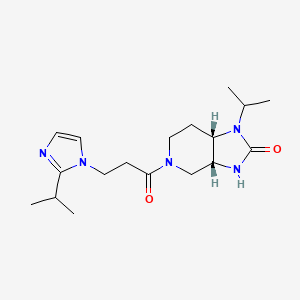 (3aR,7aS)-1-propan-2-yl-5-[3-(2-propan-2-ylimidazol-1-yl)propanoyl]-3,3a,4,6,7,7a-hexahydroimidazo[4,5-c]pyridin-2-one