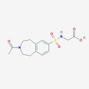 2-[(3-Acetyl-1,2,4,5-tetrahydro-3-benzazepin-7-yl)sulfonylamino]acetic acid