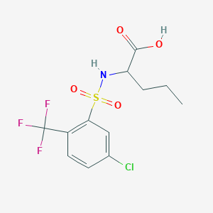 2-[[5-Chloro-2-(trifluoromethyl)phenyl]sulfonylamino]pentanoic acid