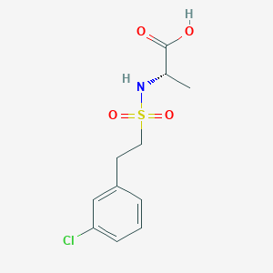 (2S)-2-[2-(3-chlorophenyl)ethylsulfonylamino]propanoic acid